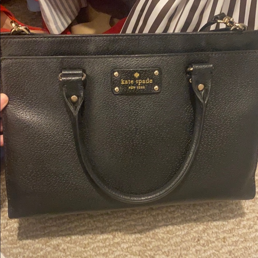 Kate Spade Black Leather Tote